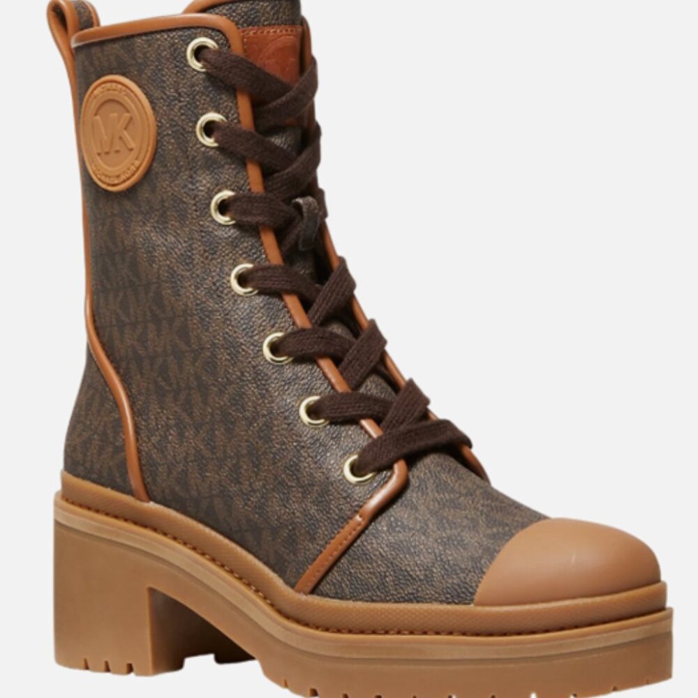 Michael Kors Corey mini MK logo boots, Luxe, brown